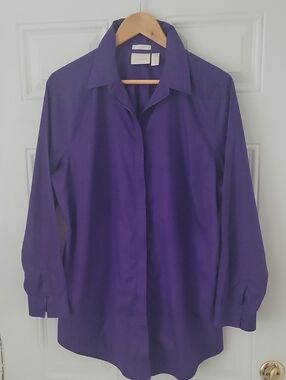 Chico's Purple Button-Front Women's Shirt